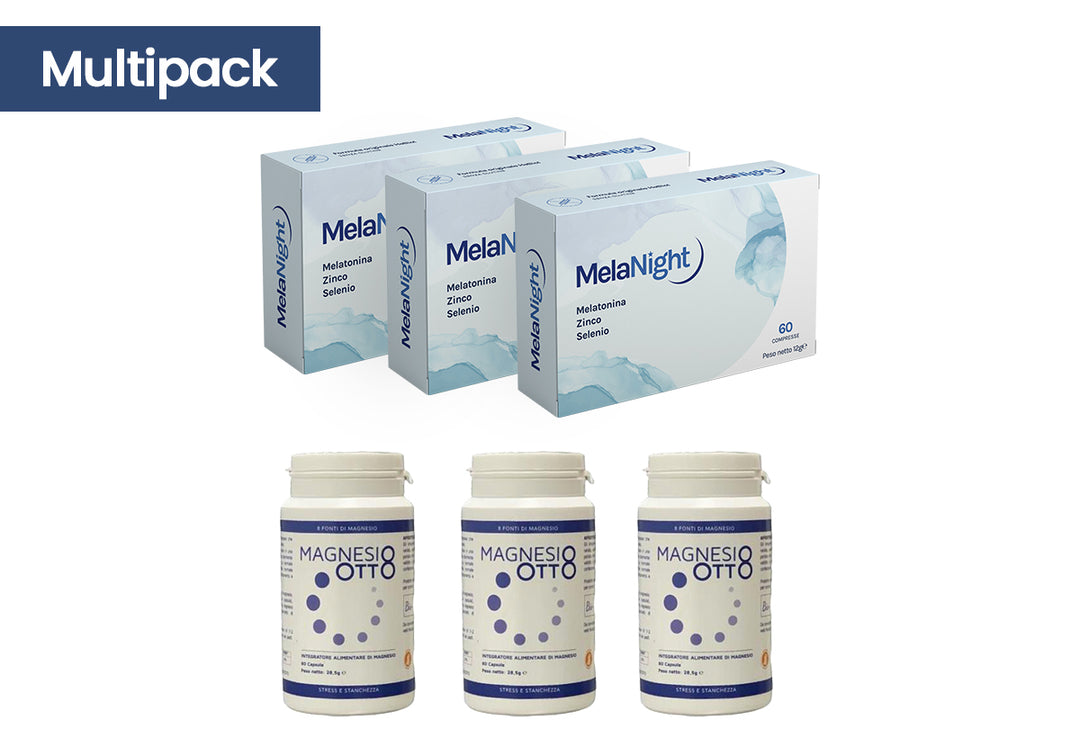 MULTIPACK 3 Confezioni MAGNESIO8 + 3 Confezioni MELANIGHT