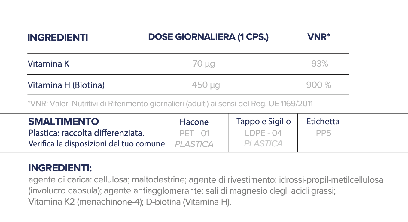 N.06 | VITAMINA K2 MK4 + BIOTINA